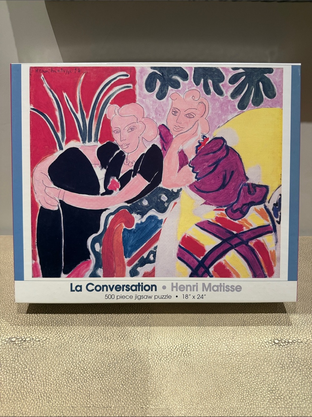 Matisse Conversation: Pink, Red, Yellow & Black Modern Art Print